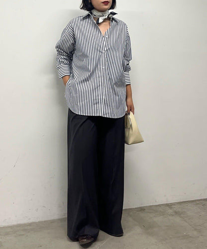 【MANAKA聯名】條紋襯衫絲巾套裝