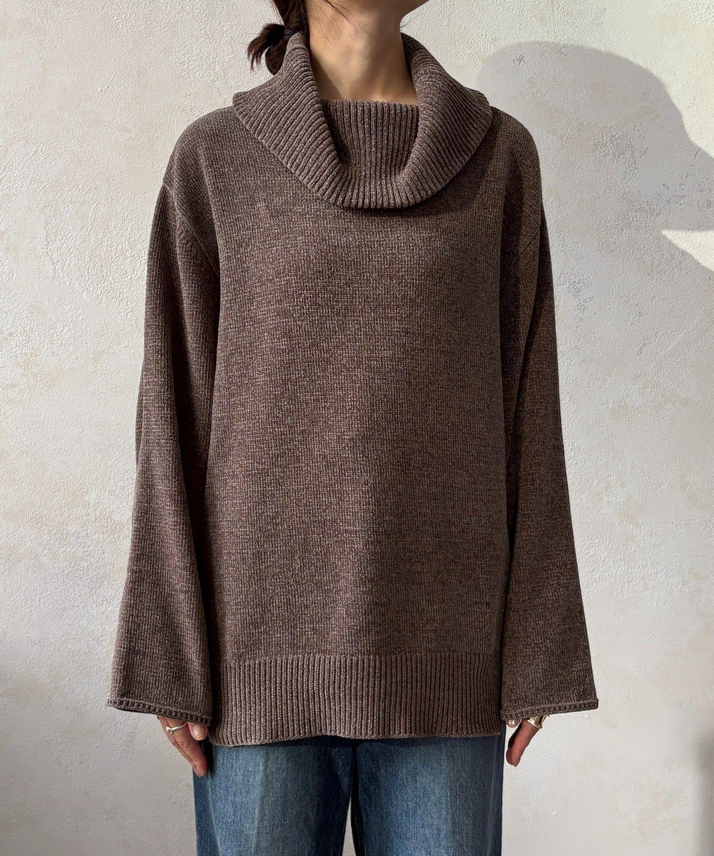 燈芯絨高領套頭衫