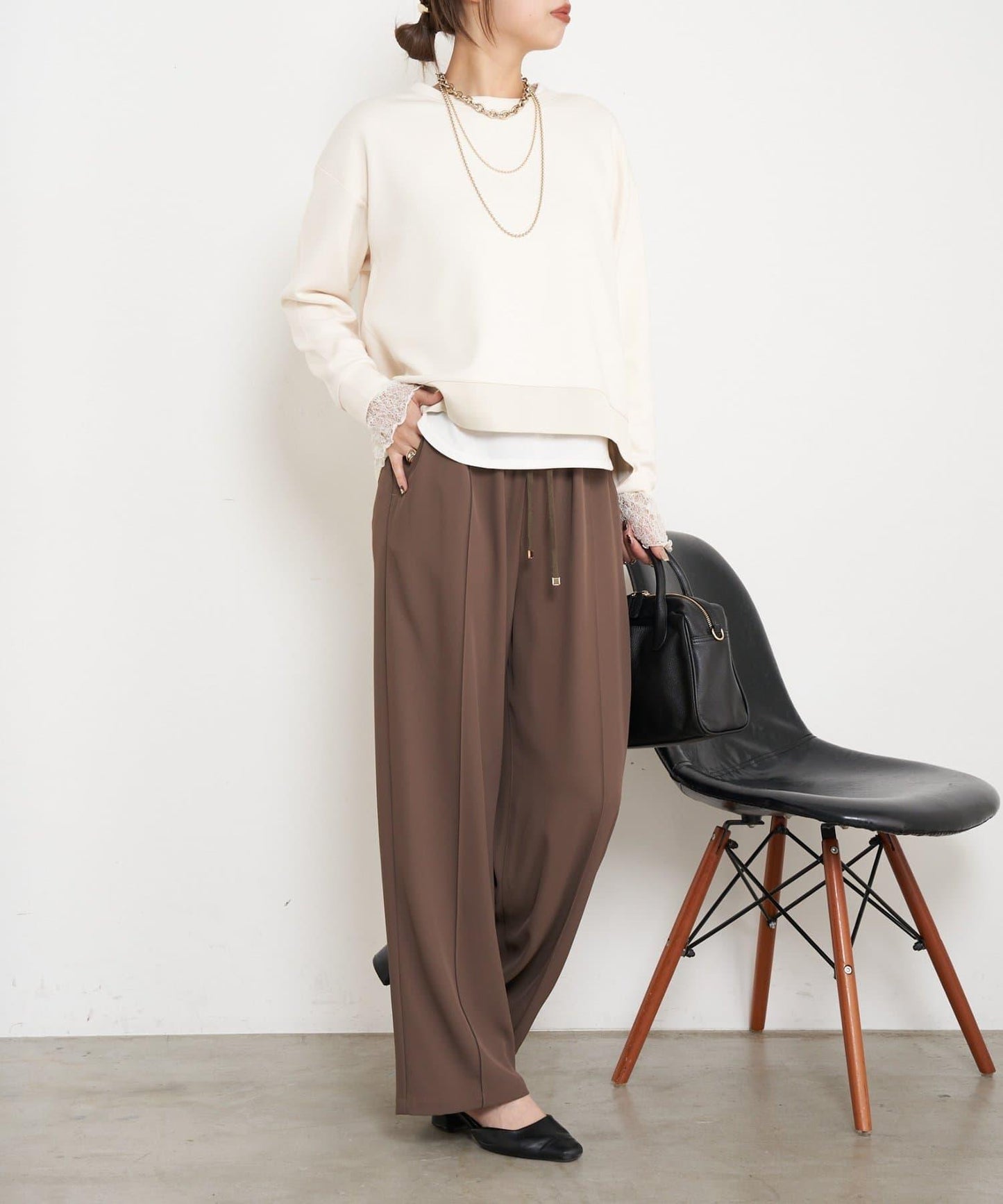 雙拉鍊紙板套頭衫