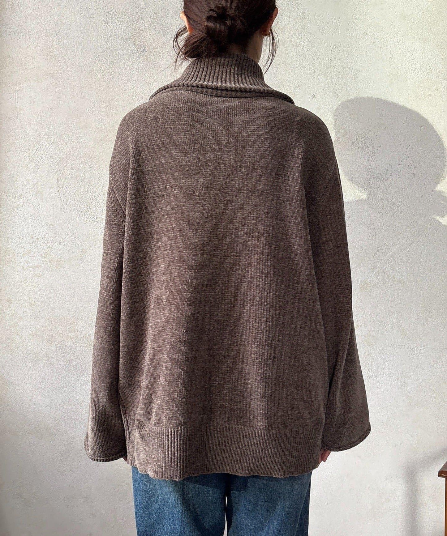 燈芯絨高領套頭衫