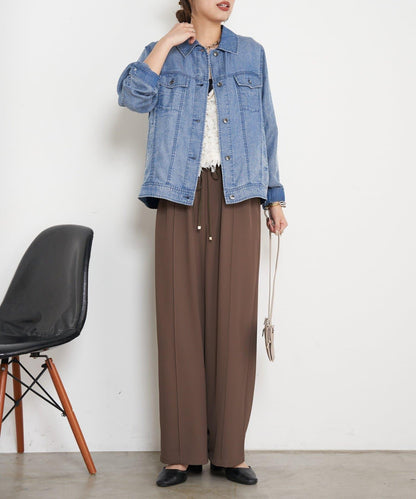 天絲牛仔立領夾克