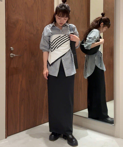 【MANAKA聯名】條紋襯衫絲巾套裝