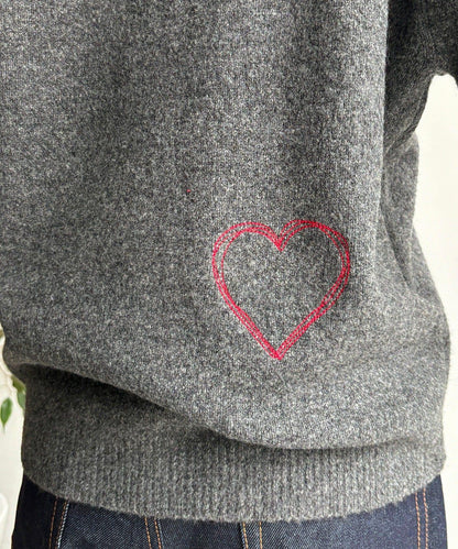 字母刺繡套頭衫