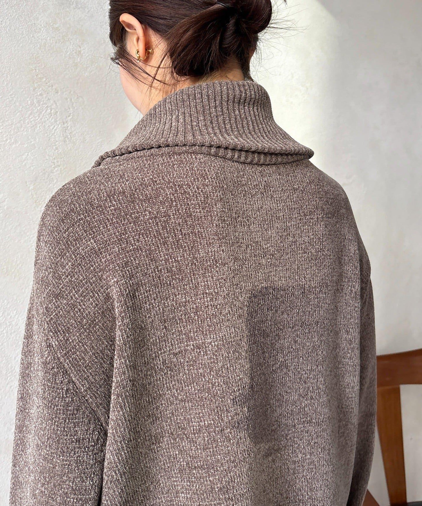 燈芯絨高領套頭衫