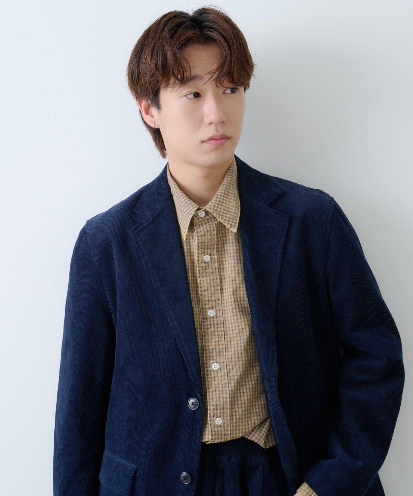 【WHIMSIC/SETUP対応】燈芯絨2粒扣西裝外套