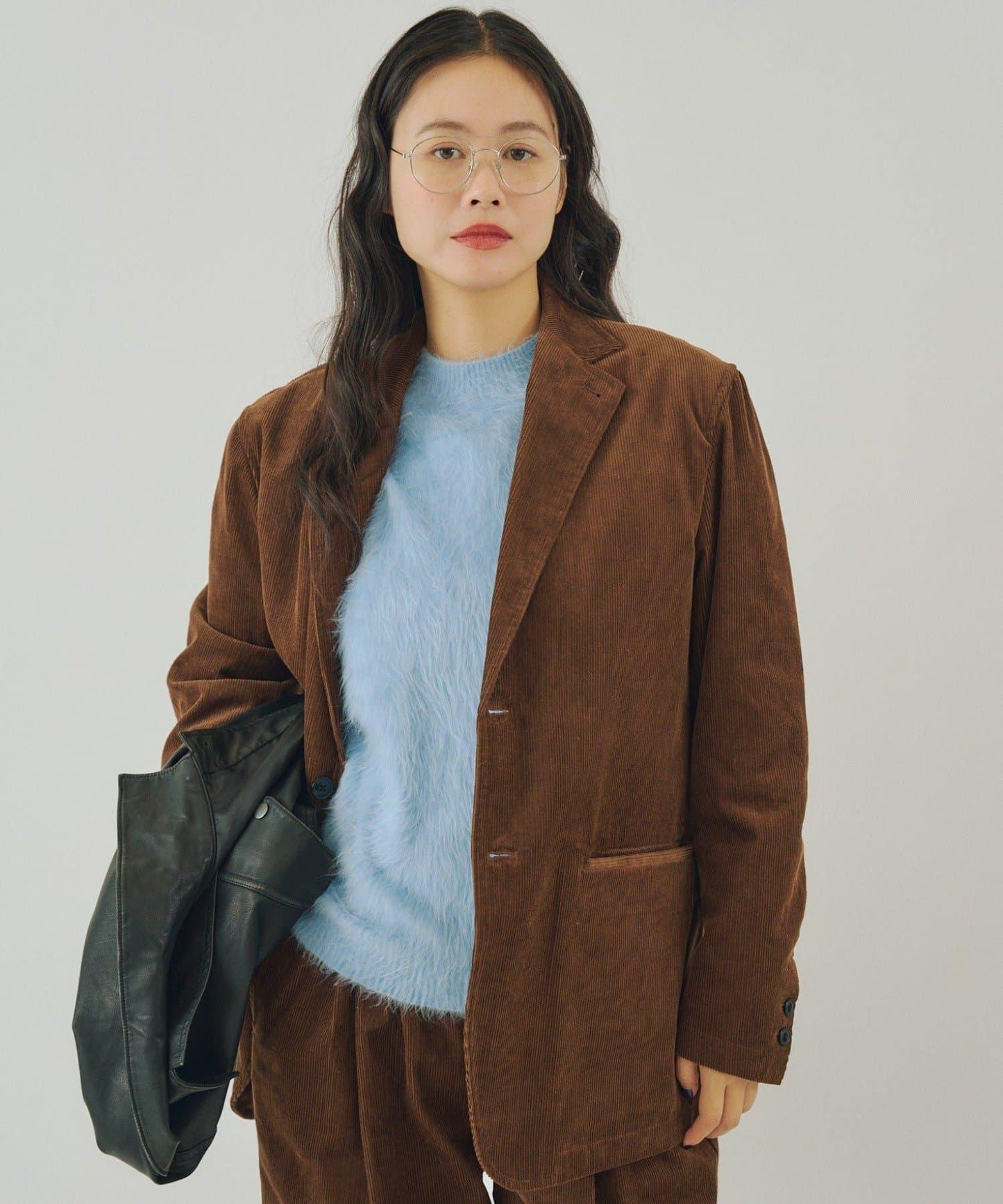 【WHIMSIC/SETUP対応】燈芯絨2粒扣西裝外套