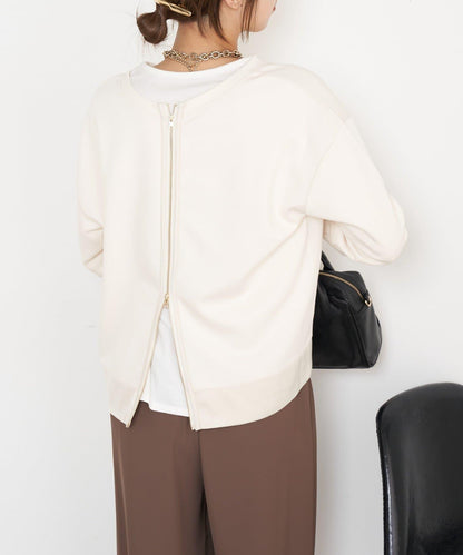 雙拉鍊紙板套頭衫