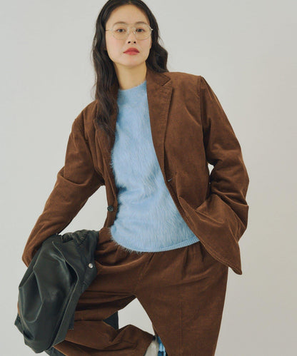 【WHIMSIC/SETUP対応】燈芯絨2粒扣西裝外套