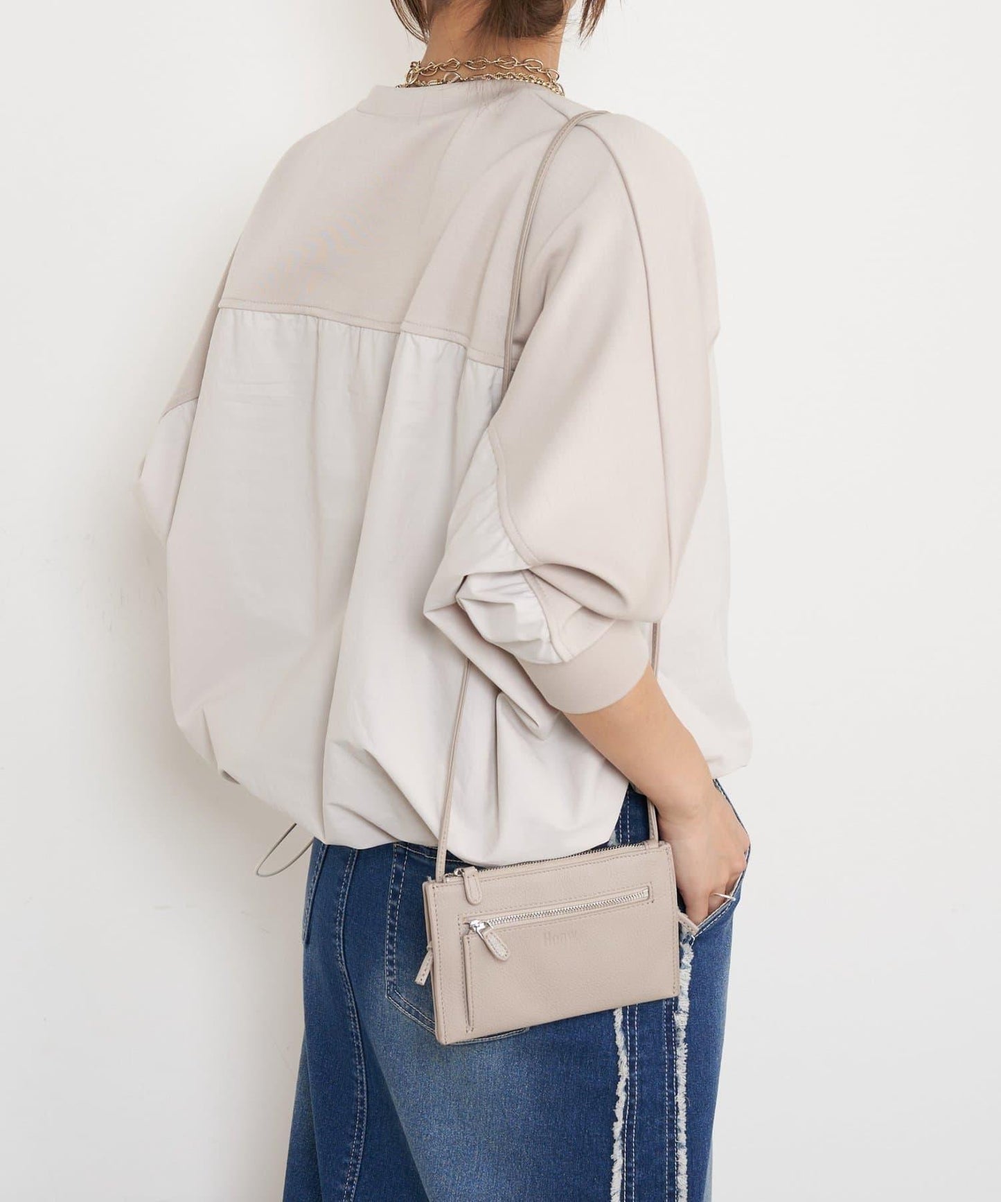 布料拼接雙面針織衛衣