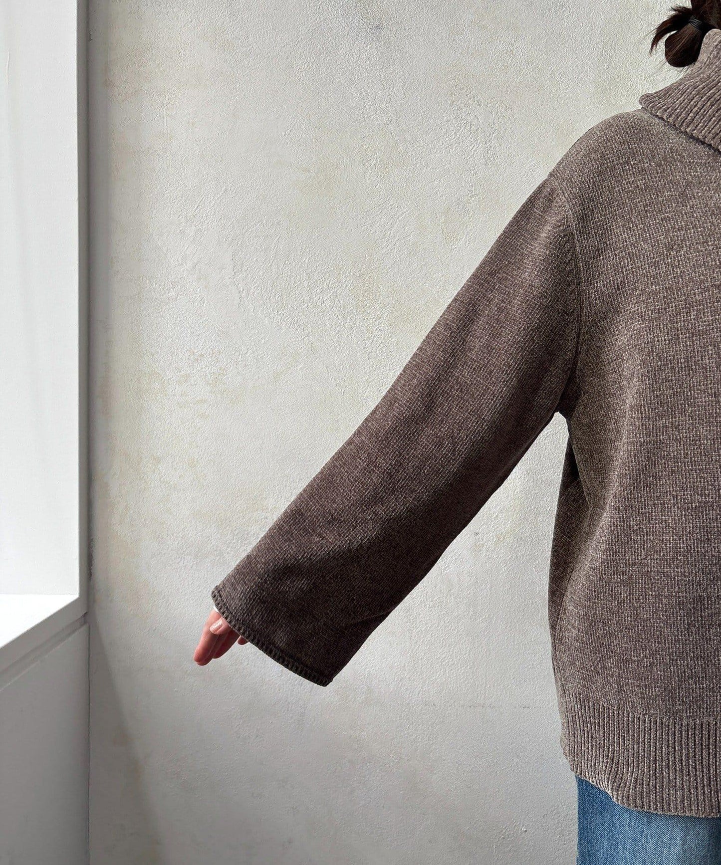 燈芯絨高領套頭衫