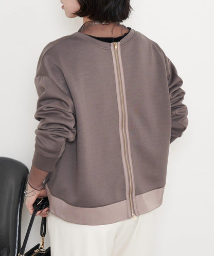 雙拉鍊紙板套頭衫