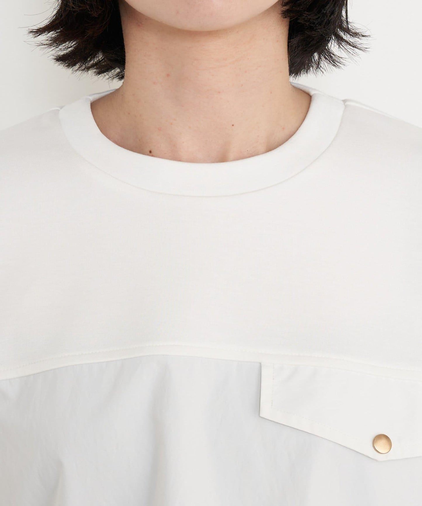 布料拼接雙面針織衛衣