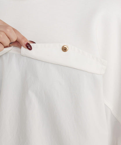 布料拼接雙面針織衛衣