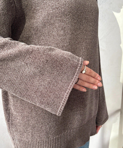 燈芯絨高領套頭衫