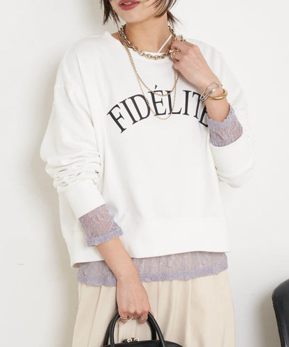 蕾絲透視針織衫