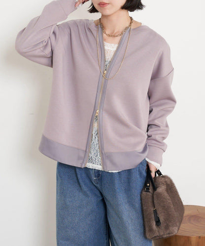 雙拉鍊紙板套頭衫