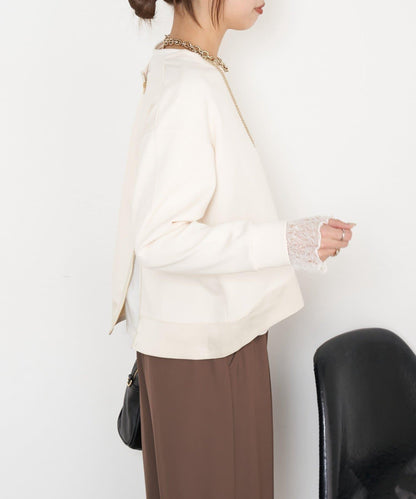 雙拉鍊紙板套頭衫