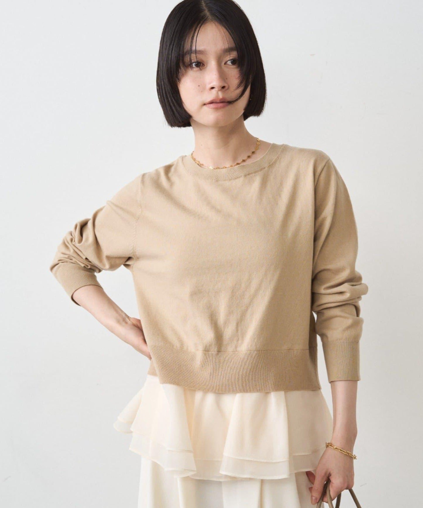 荷葉邊針織開衫