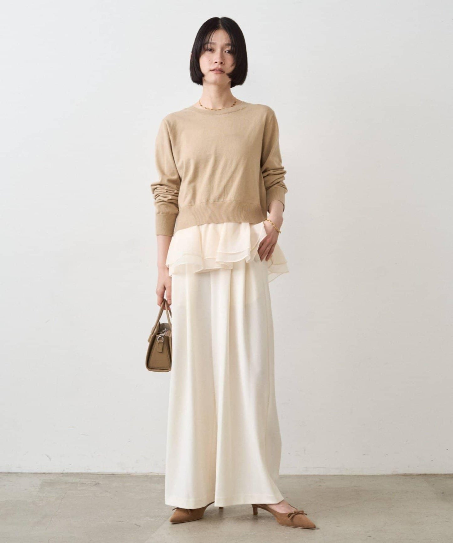 荷葉邊針織開衫