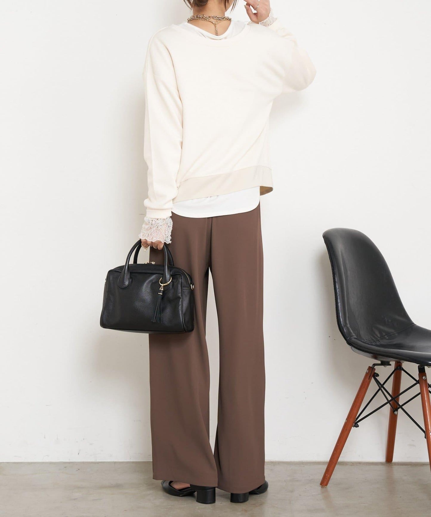 雙拉鍊紙板套頭衫