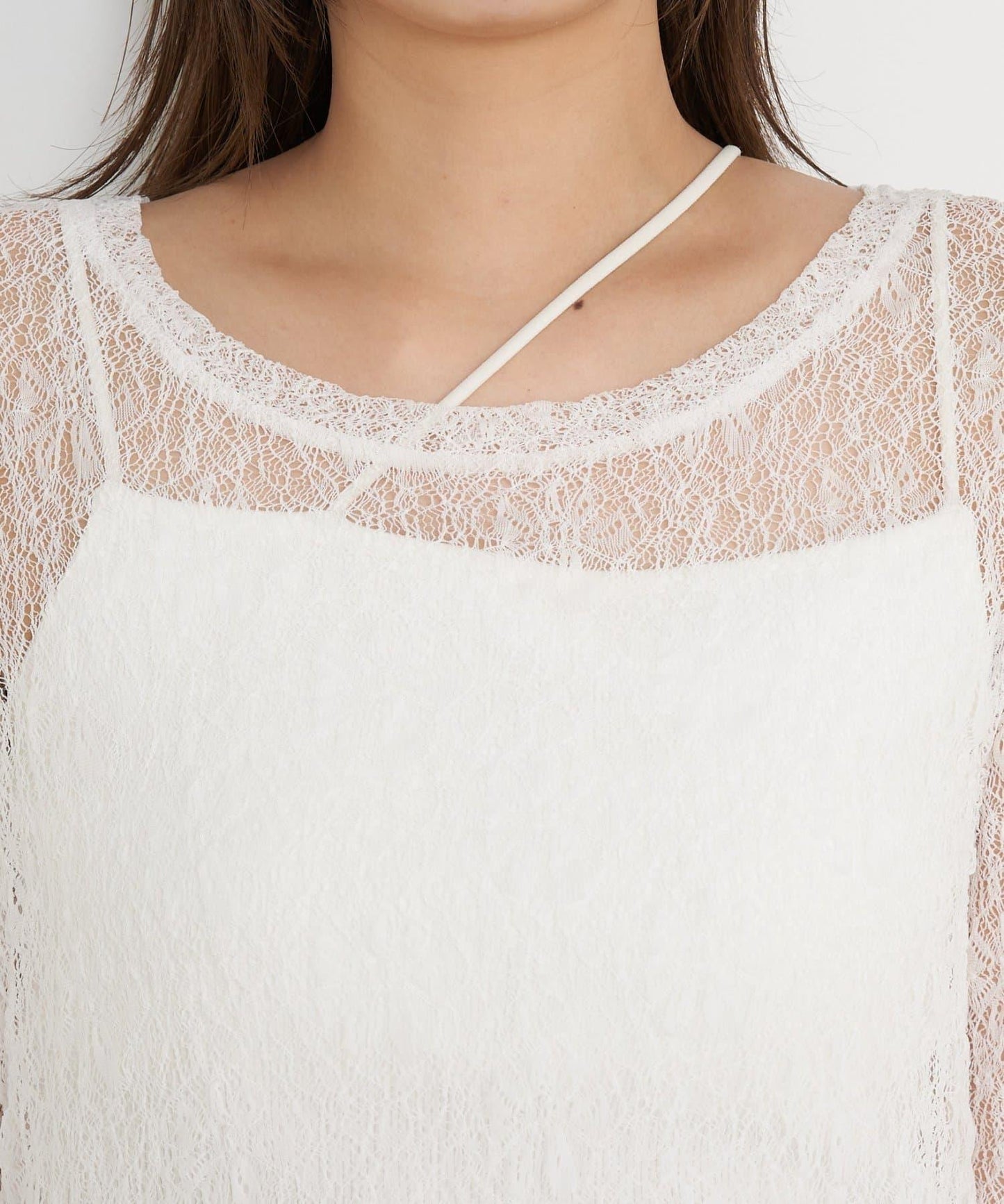 蕾絲透視針織衫