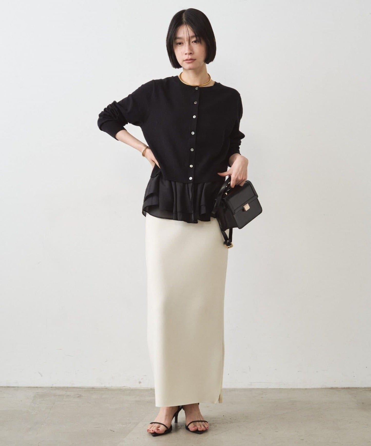 荷葉邊針織開衫