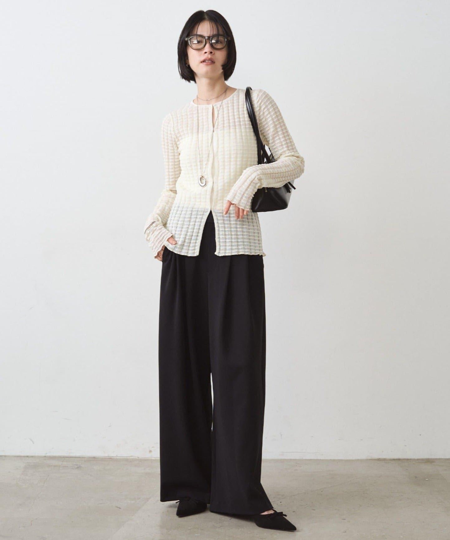 針織寬鬆休閒褲