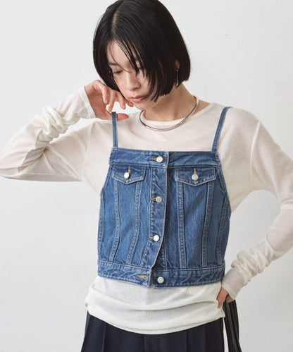 牛仔吊帶背心