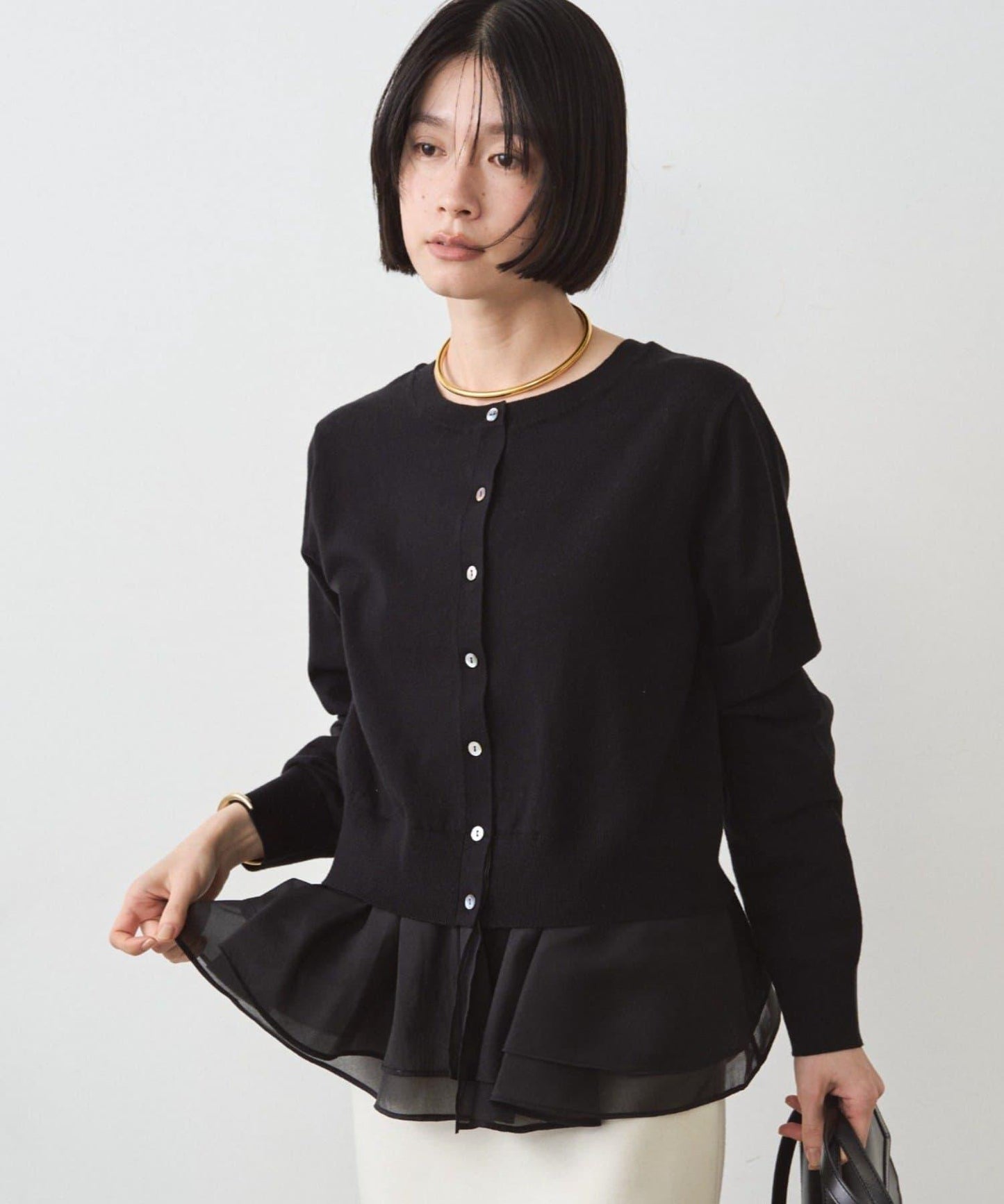 荷葉邊針織開衫