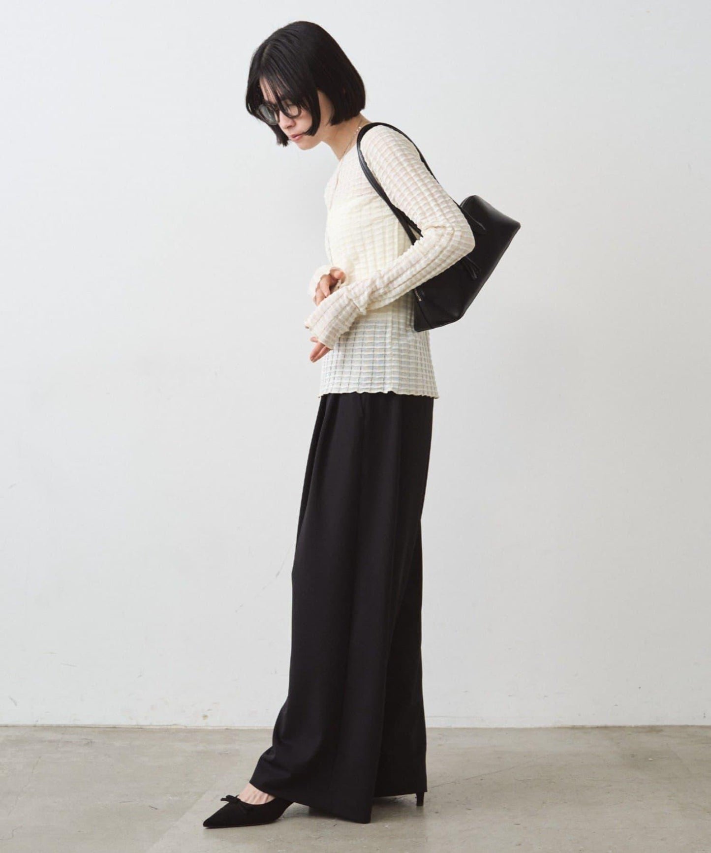 針織寬鬆休閒褲