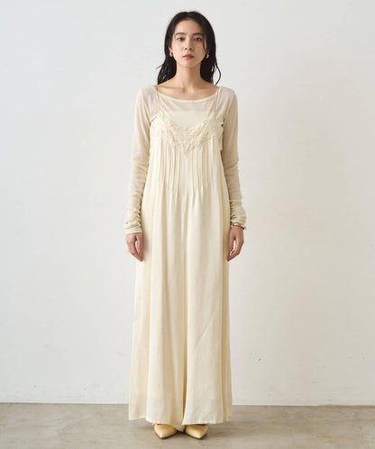 蕾絲緞面吊帶連體褲