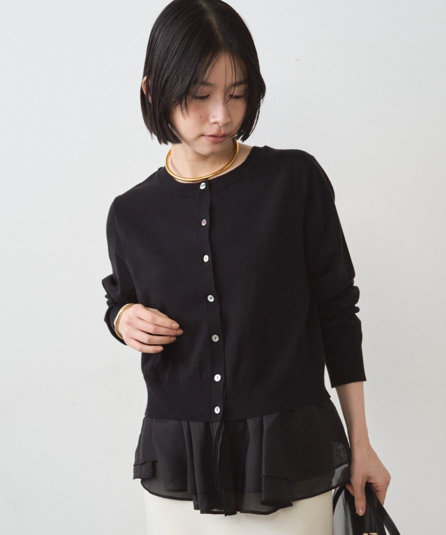 荷葉邊針織開衫