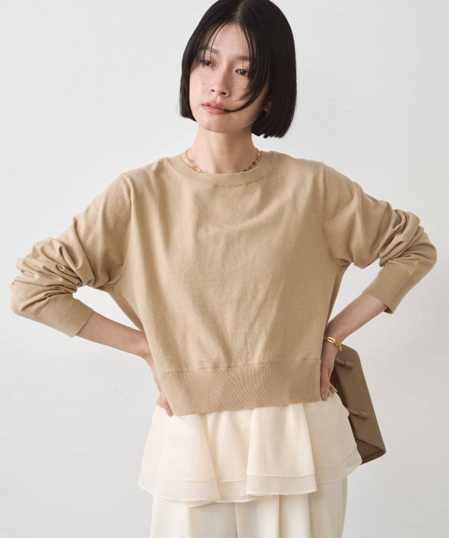 荷葉邊針織開衫