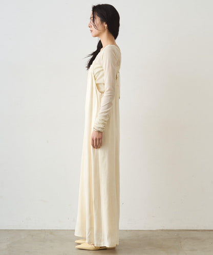 蕾絲緞面吊帶連體褲