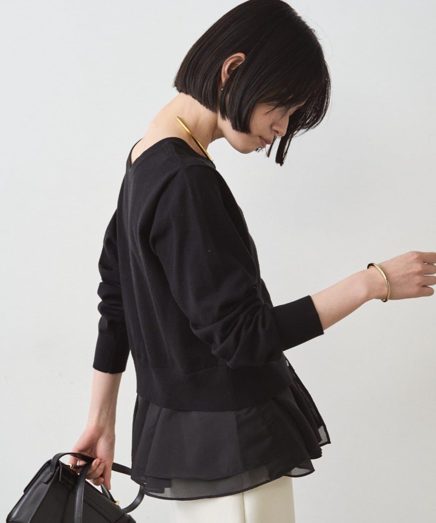 荷葉邊針織開衫