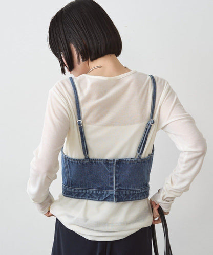 牛仔吊帶背心