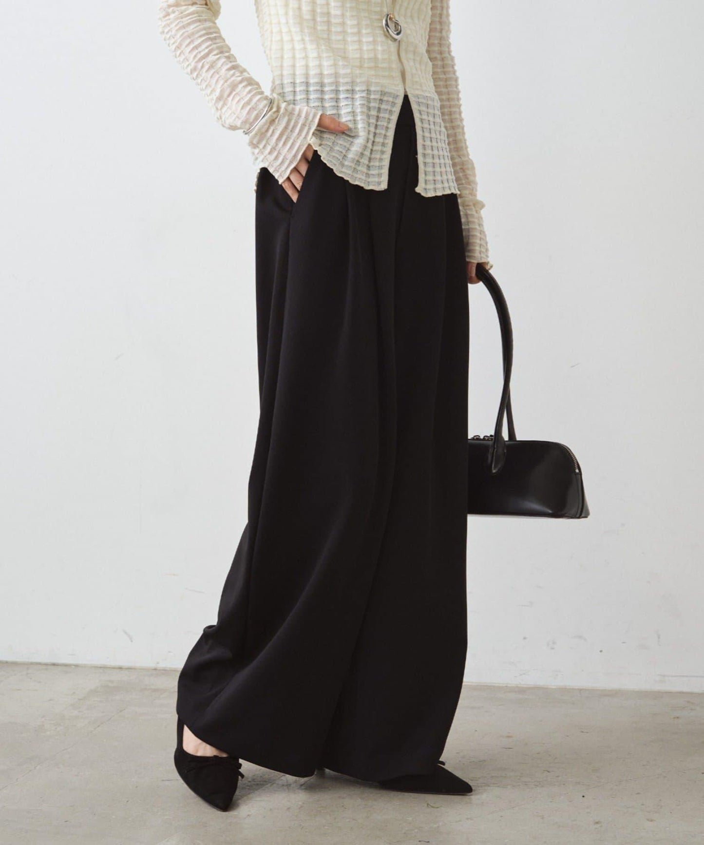 針織寬鬆休閒褲