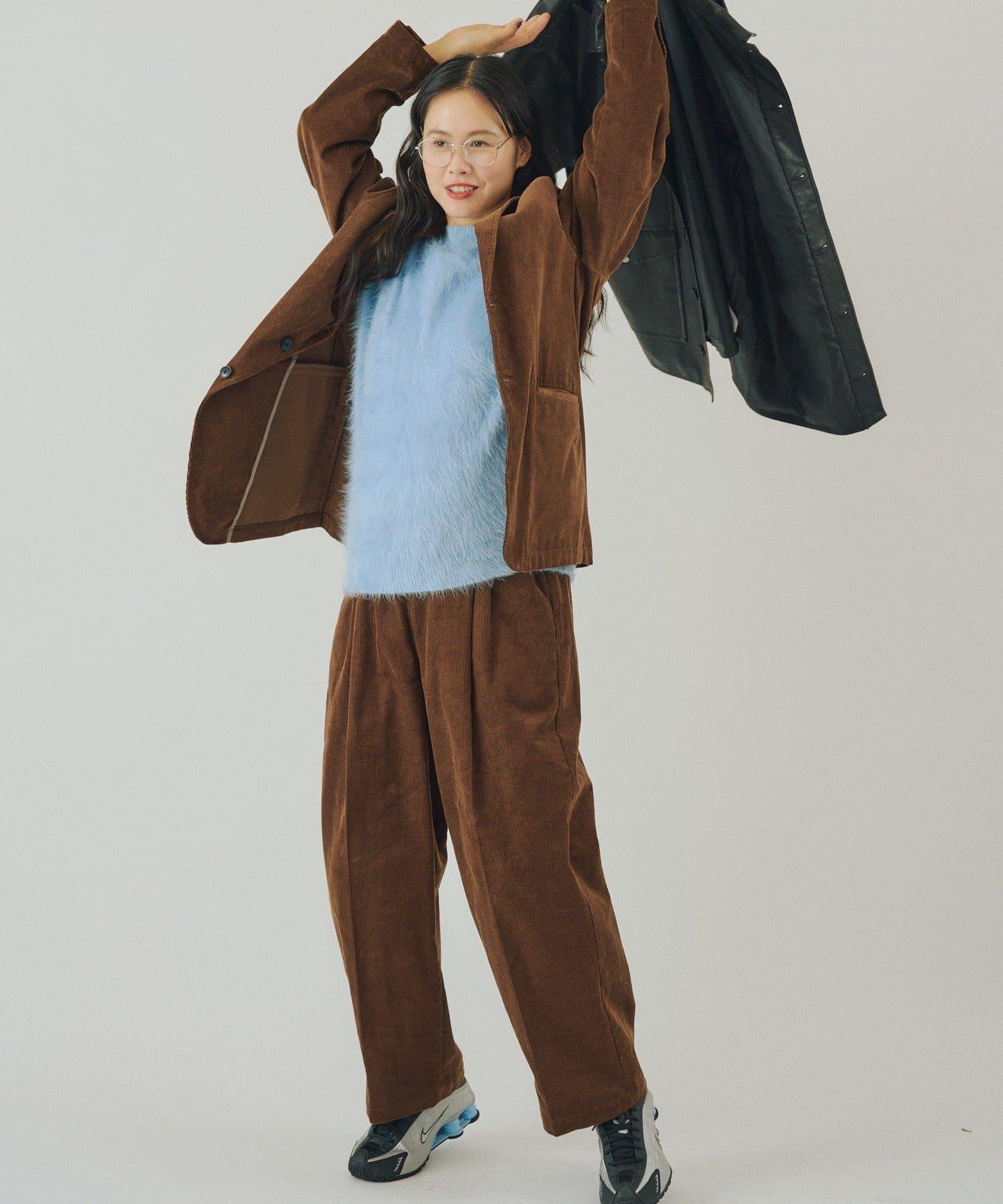 【WHIMSIC/SETUP対応】燈芯絨2粒扣西裝外套