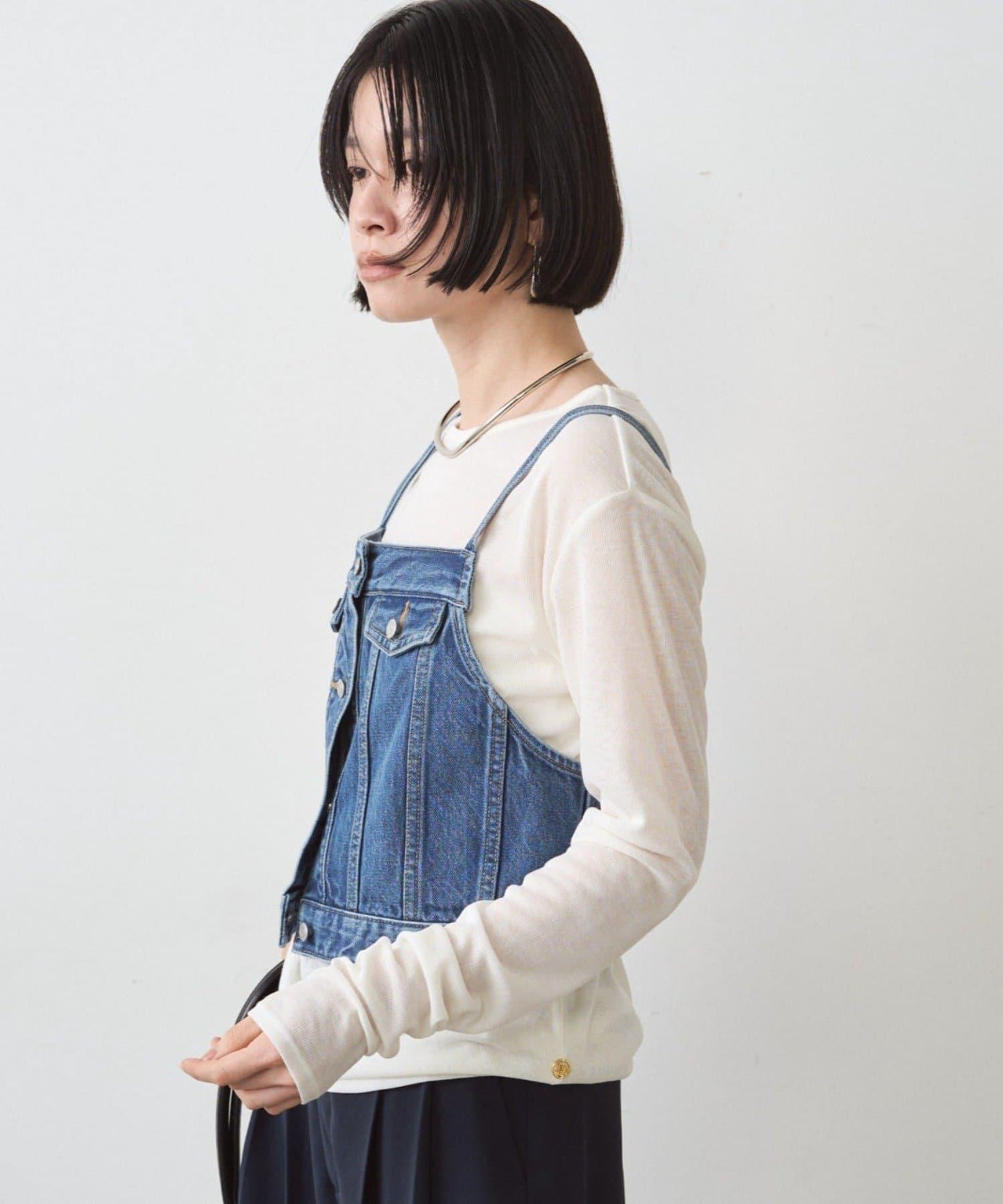 牛仔吊帶背心
