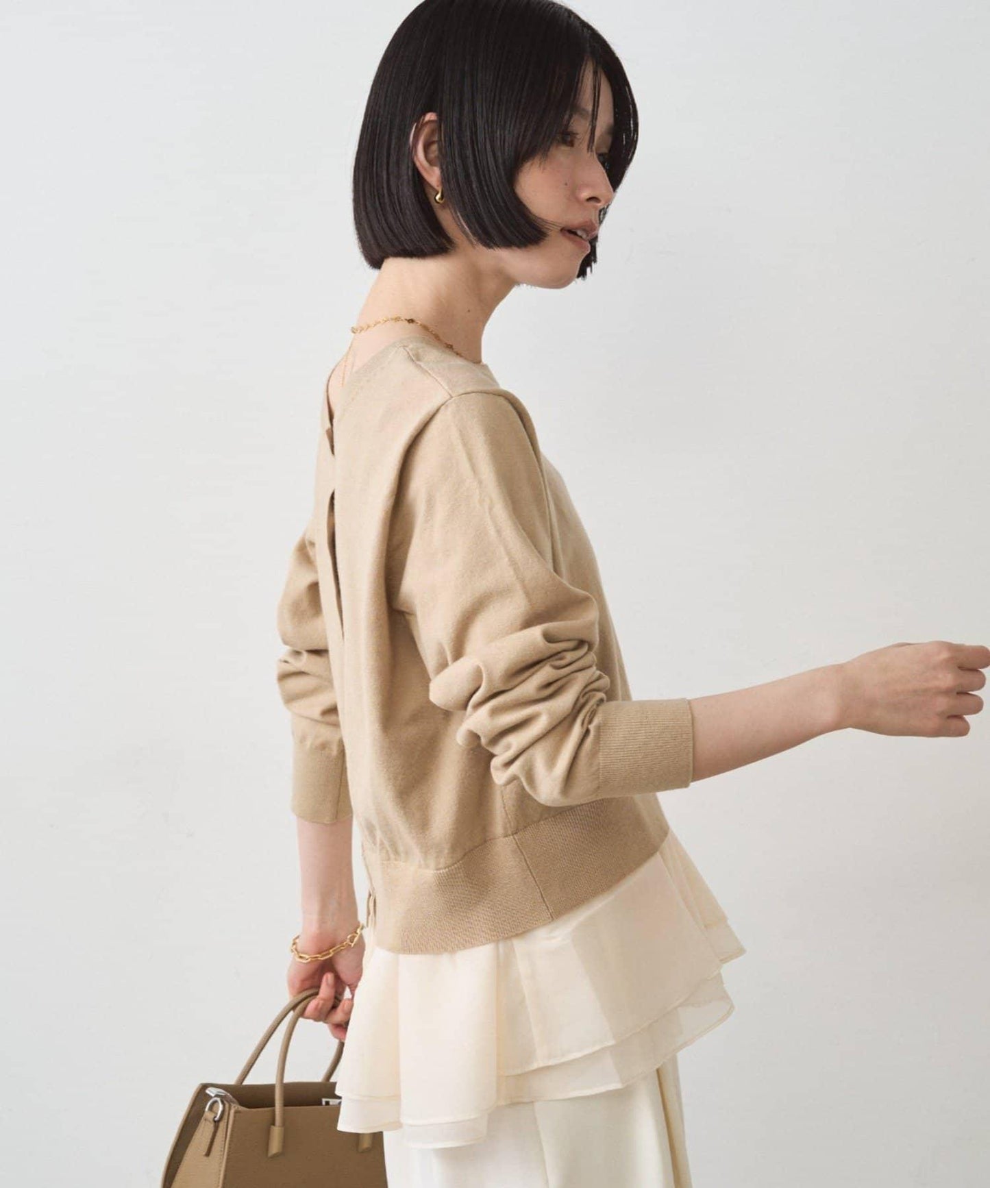 荷葉邊針織開衫