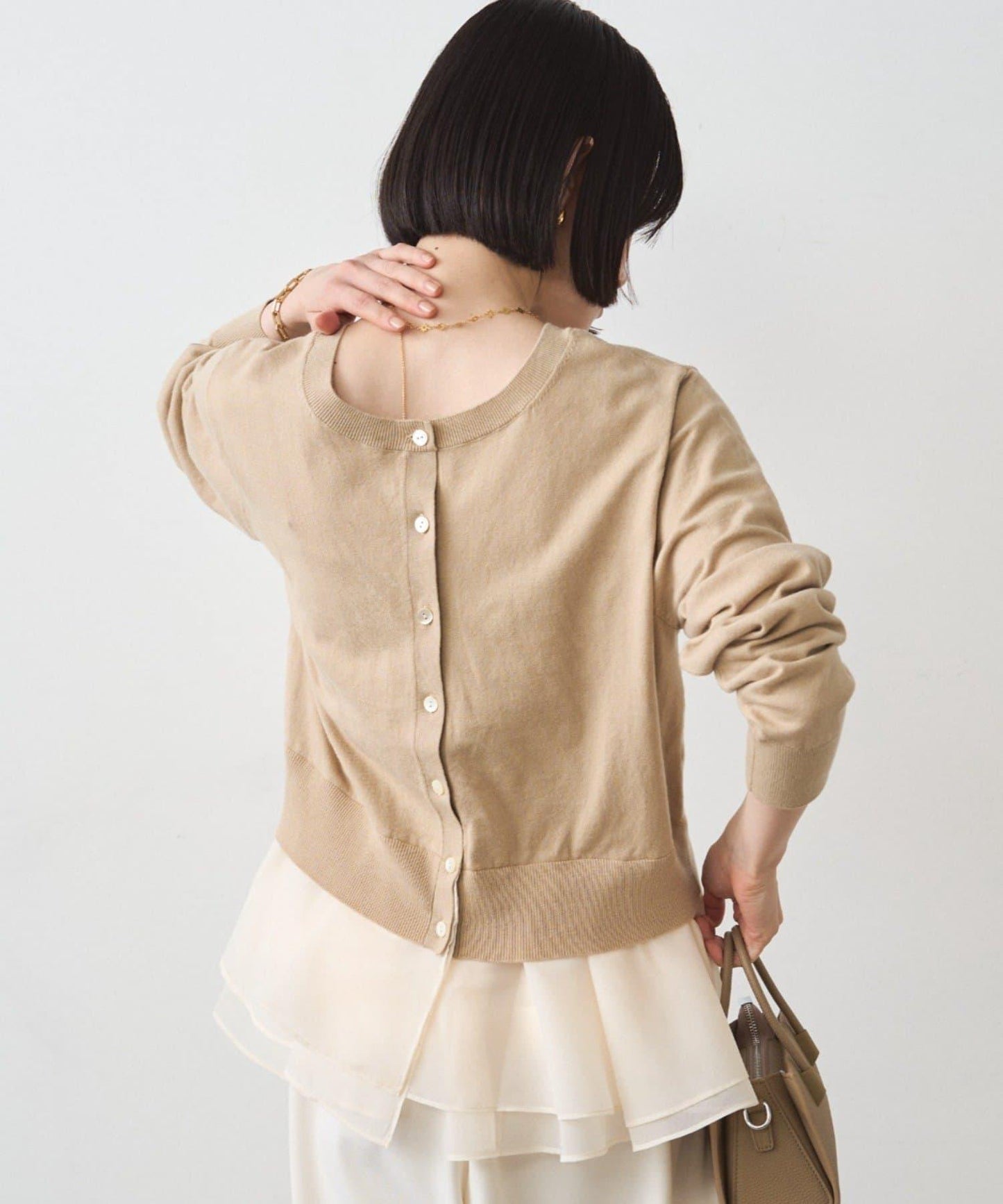 荷葉邊針織開衫