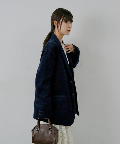 【WHIMSIC/SETUP対応】燈芯絨2粒扣西裝外套