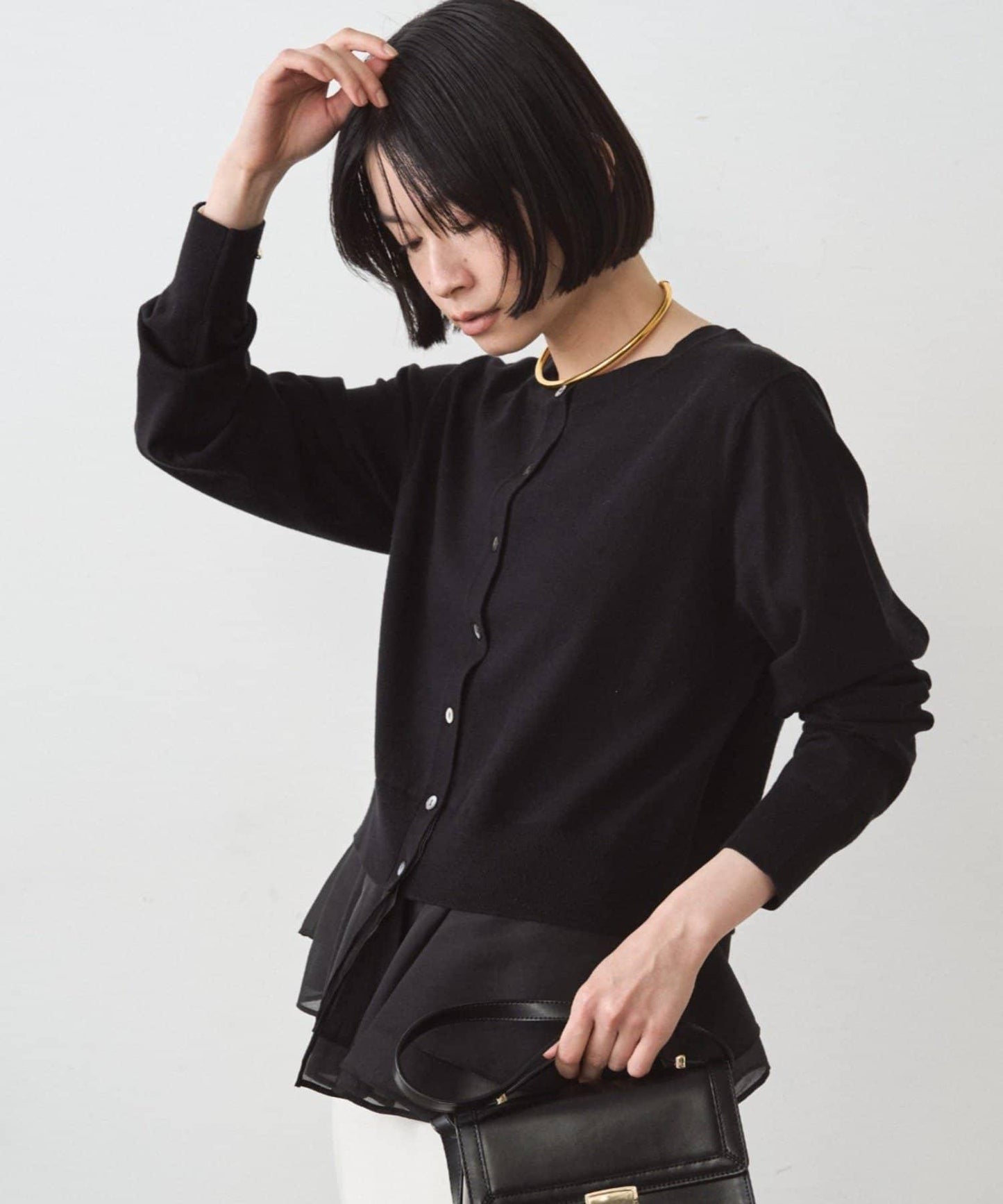 荷葉邊針織開衫