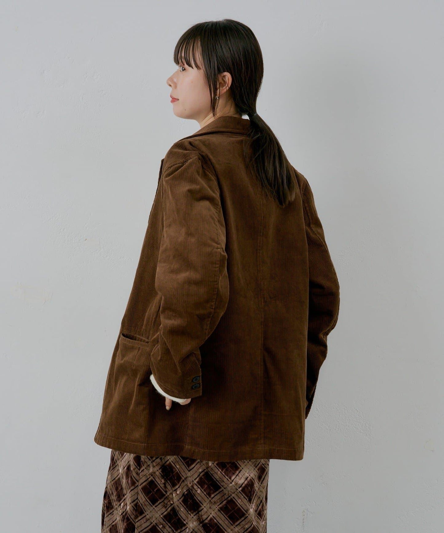 【WHIMSIC/SETUP対応】燈芯絨2粒扣西裝外套