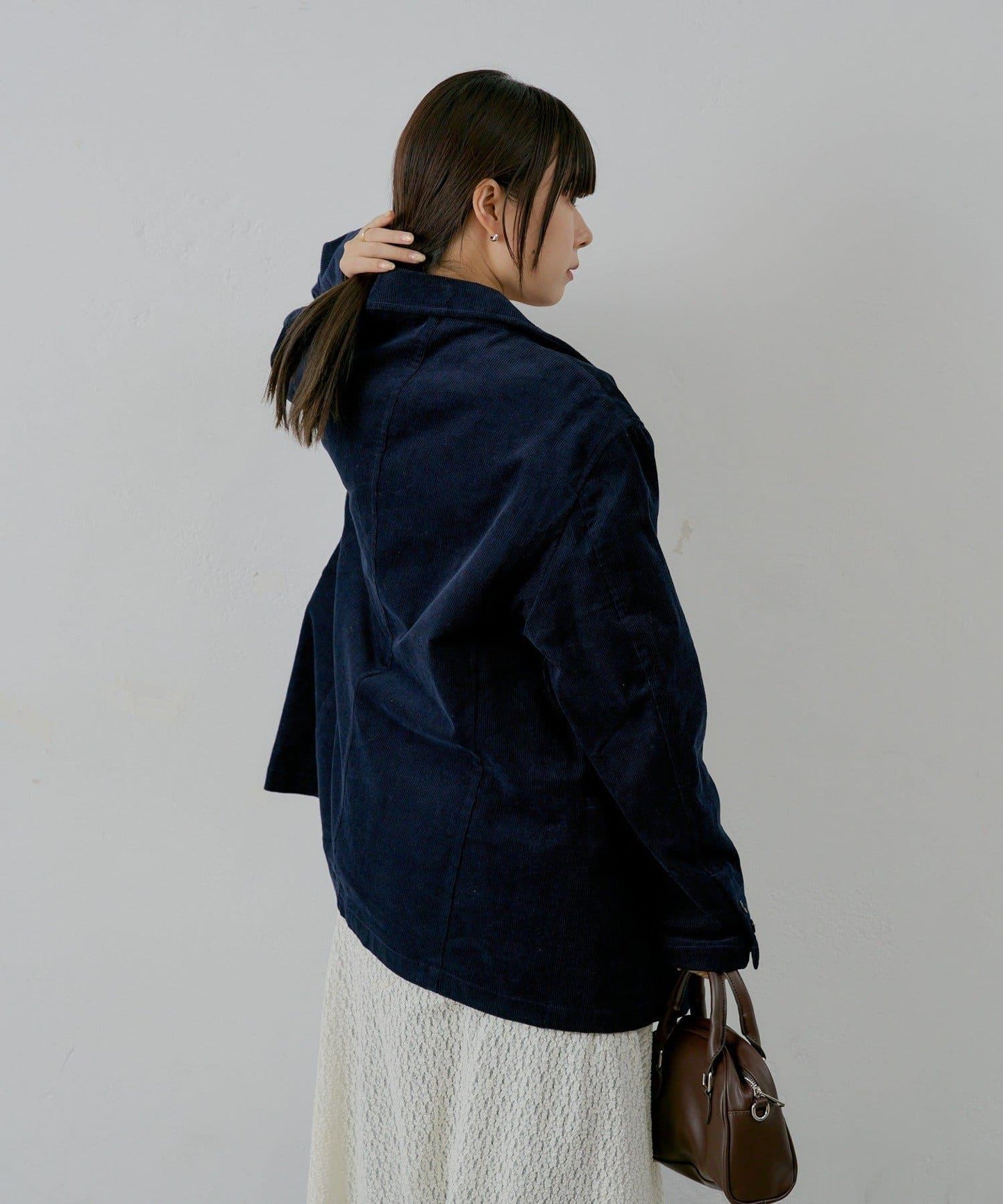 【WHIMSIC/SETUP対応】燈芯絨2粒扣西裝外套