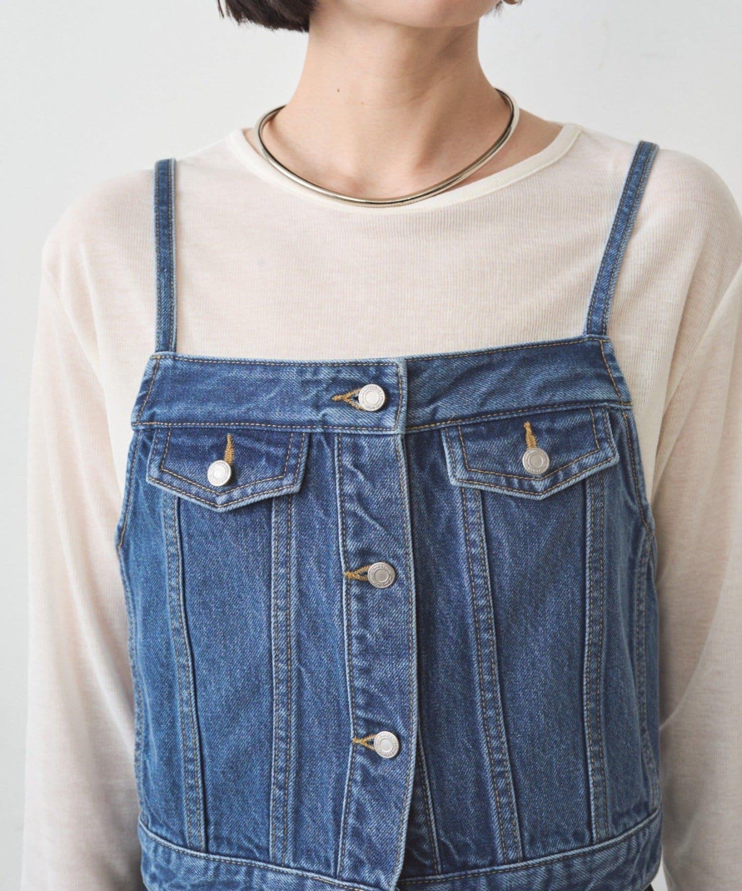 牛仔吊帶背心