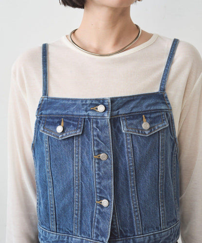 牛仔吊帶背心