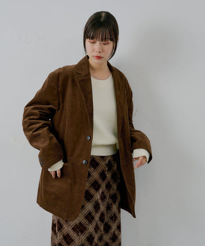 【WHIMSIC/SETUP対応】燈芯絨2粒扣西裝外套