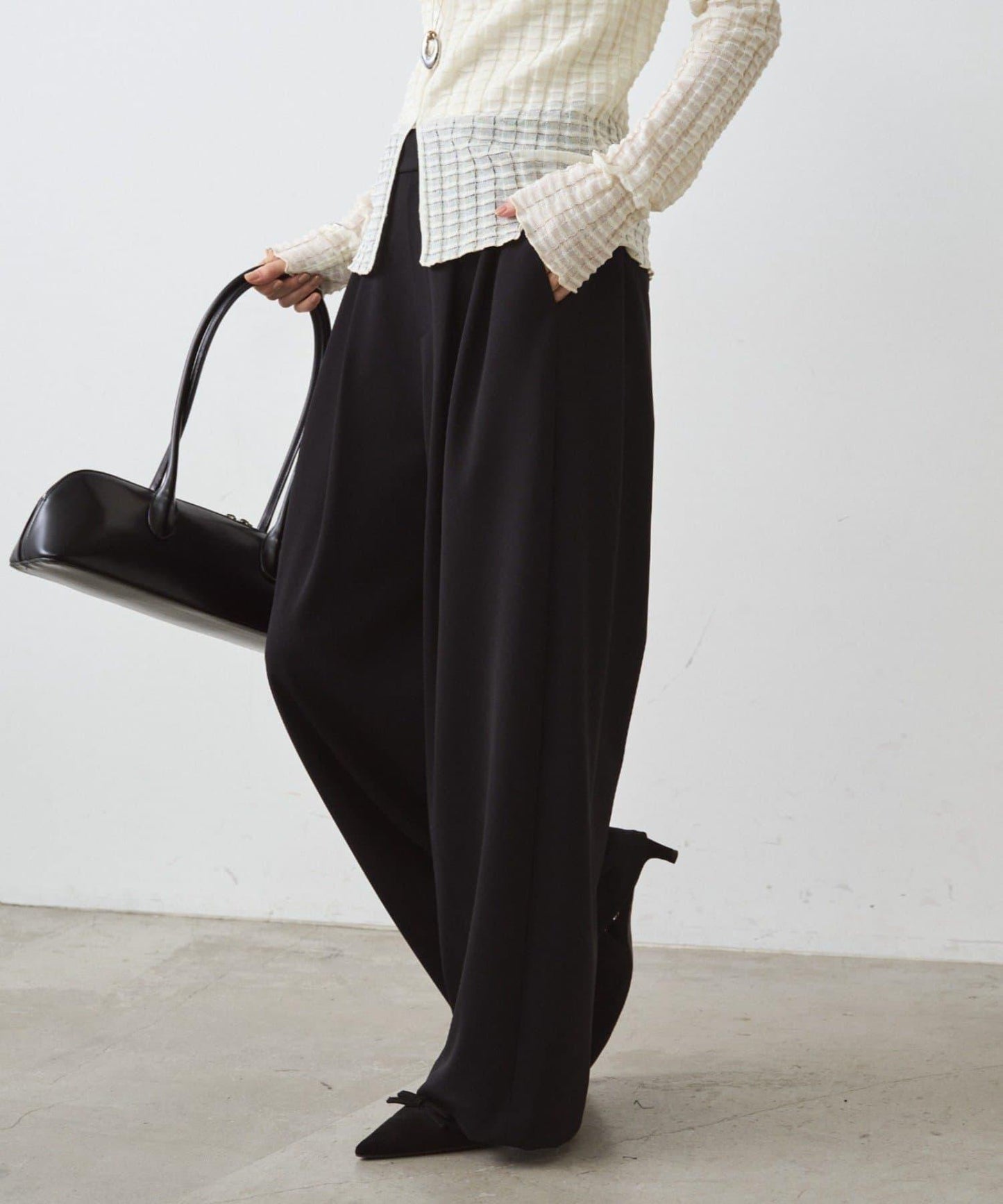 針織寬鬆休閒褲