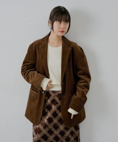 【WHIMSIC/SETUP対応】燈芯絨2粒扣西裝外套